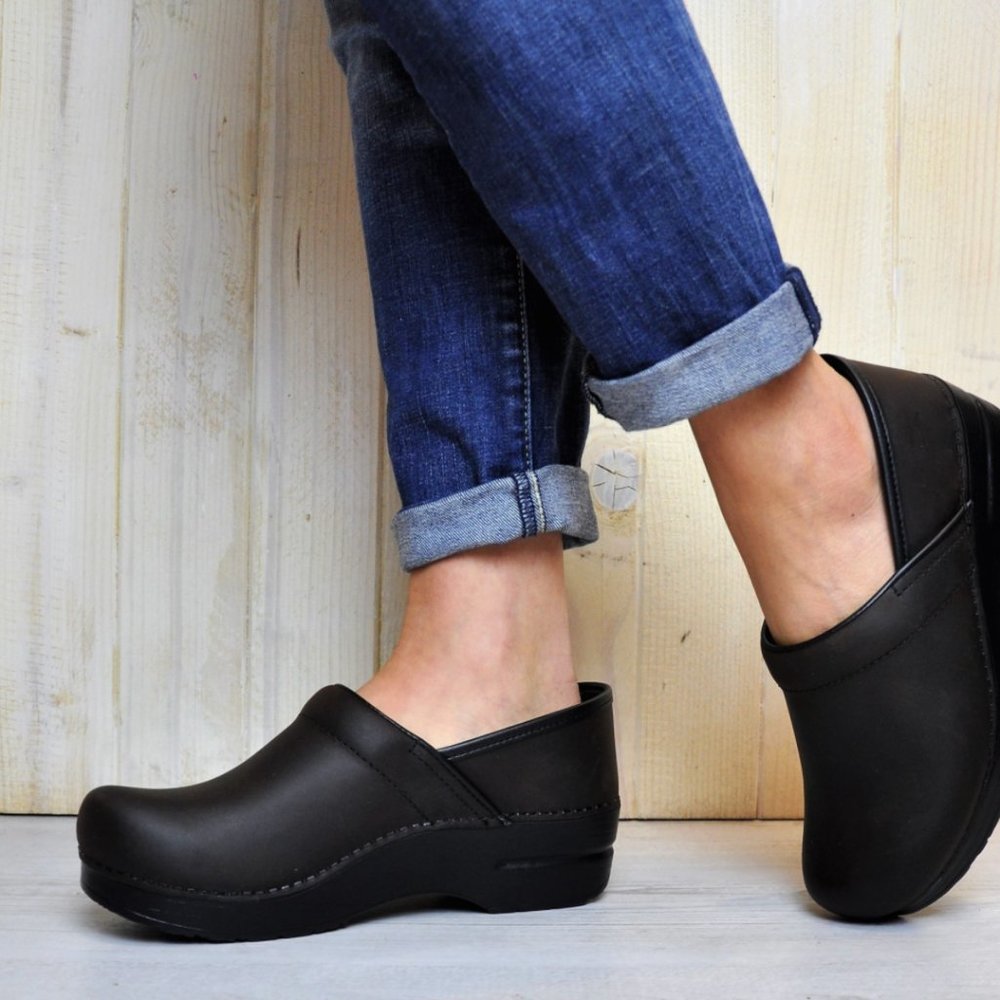 Dansko Black Clogs Size 38